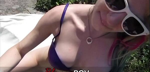  Blow me POV - Very Public Tease from Colorful Teen
